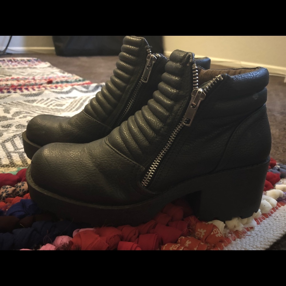 Black ankle booties